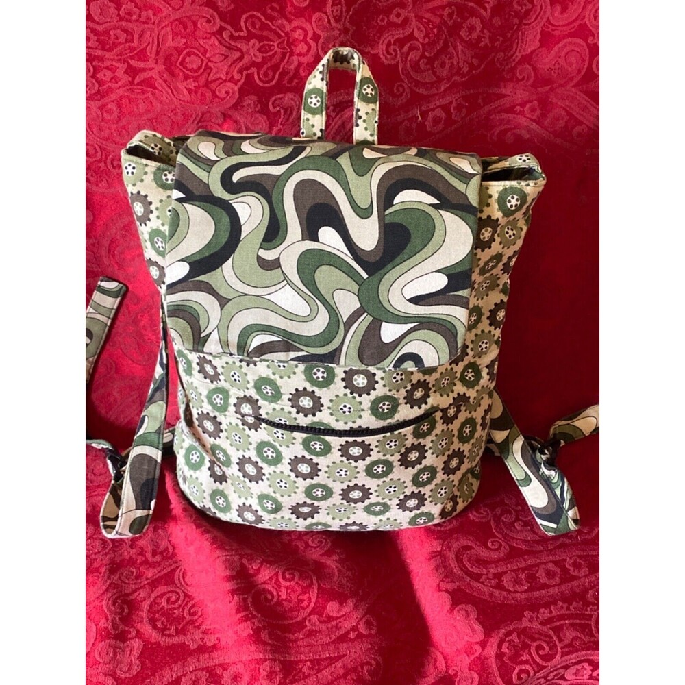 BoHo Uniquely Yours olive green canvas back pack